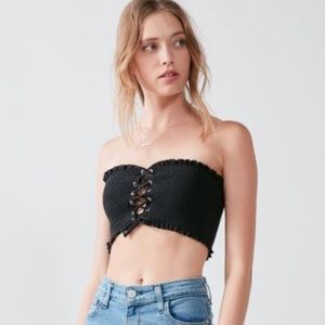 UO Lace Up Tube Top!